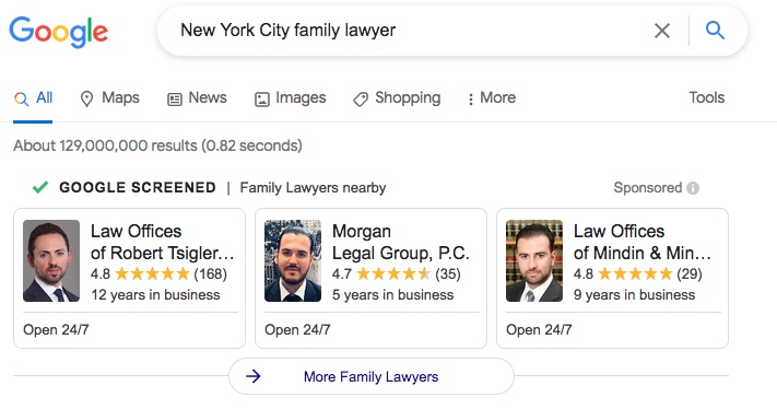 NYC Family Law Google Search Results