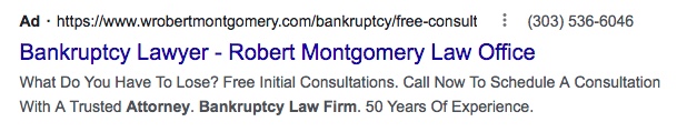 Bankruptcy Lawyer Ppc