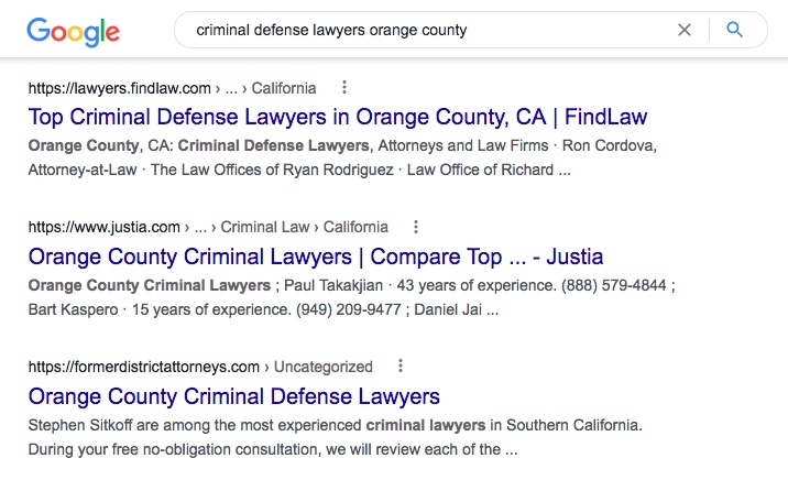 Criminal Defense Lawyers SEO